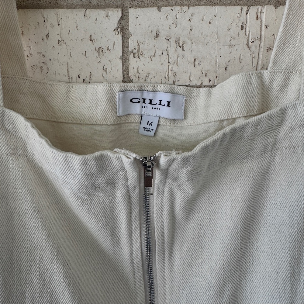 Gilli Cream Ruffle Jumpsuit Medium - Picture 4 of 8